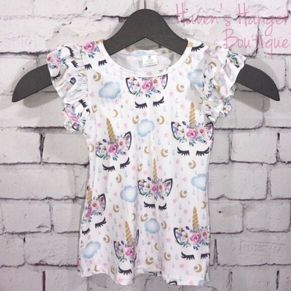 NEW 🦄 Unicorn Baby Girl Top - Picture 1 of 3